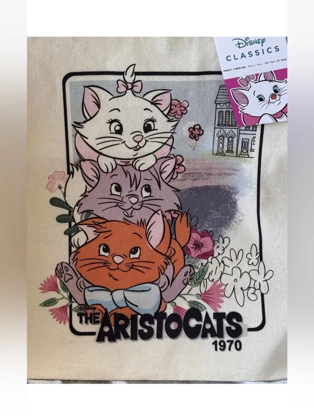 The Aristocats Marie, Berlioz, Toulouse Canvas Tote Bag